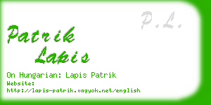 patrik lapis business card